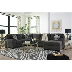 3 PC SECTIONAL CHARCOAL 80703 66/17/34 Image
